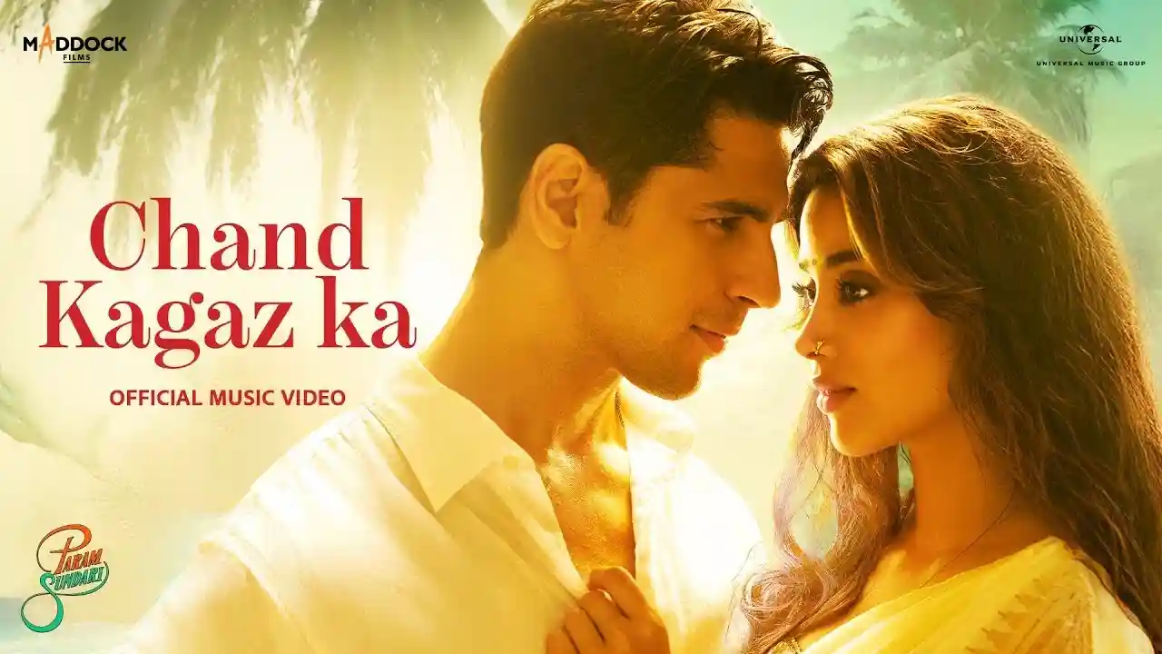 Chand Kagaz Ka Song Poster from Param Sundari