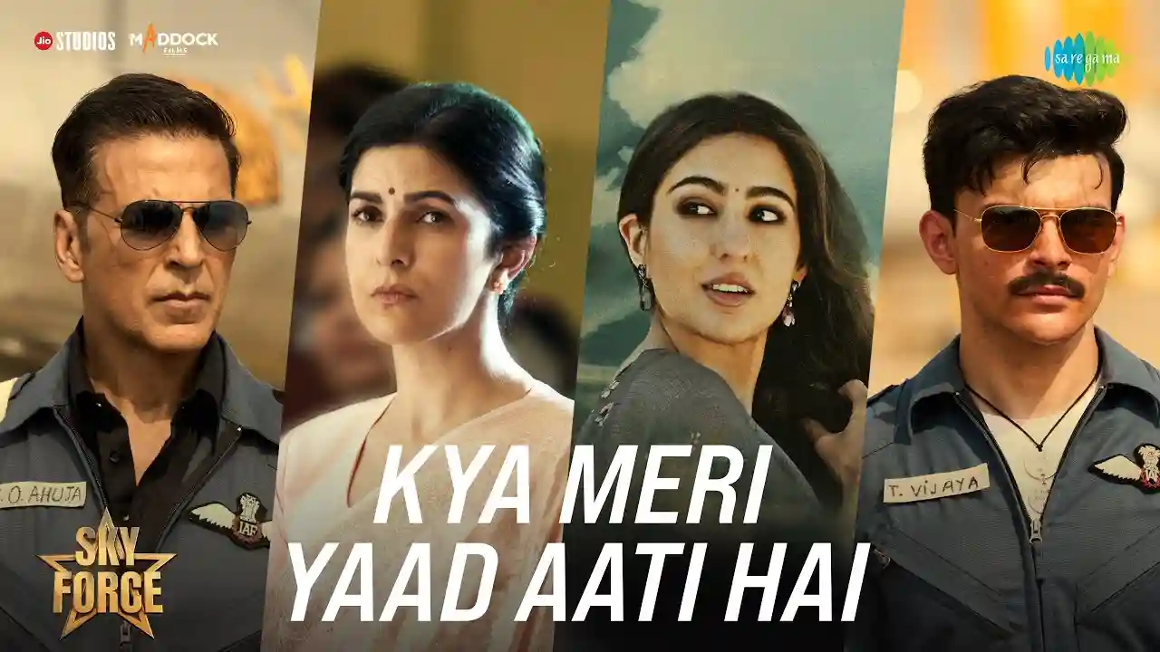 Kya Meri Yaad Aati Hai Song Poster from Sky Force
