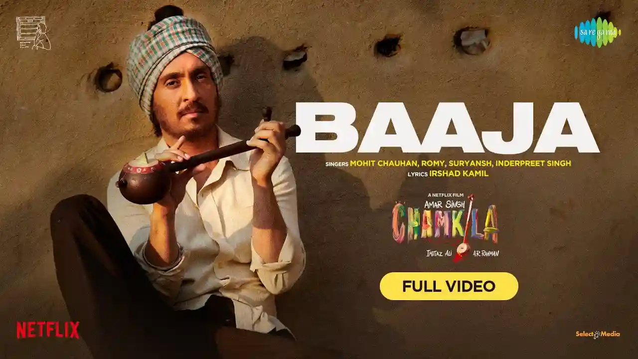 Baaja Song Poster from Amar Singh Chamkila