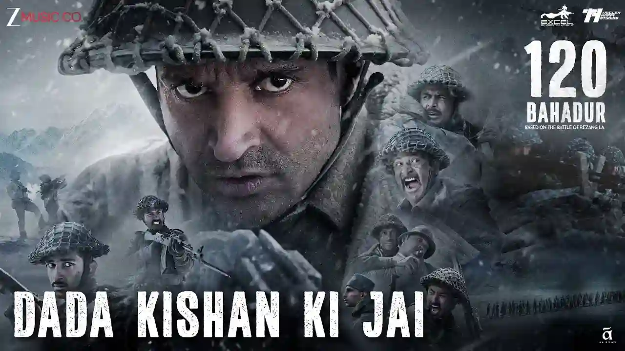 Dada Kishan Ki Jai Song Poster from 120 Bahadur