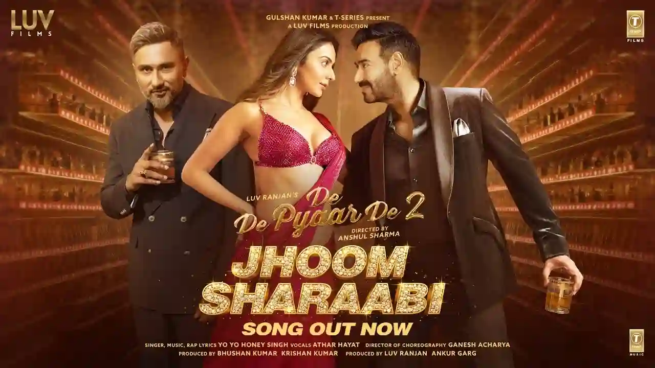Jhoom Sharaabi Song Poster from De De Pyaar De 2