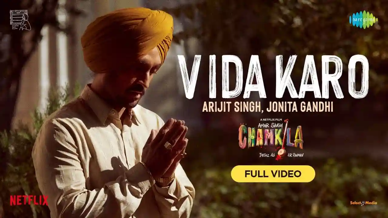 Vida Karo Song Poster from Amar Singh Chamkila