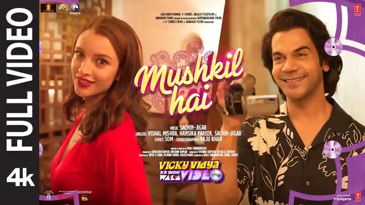 Mushkil Hai Song Poster from Vicky Vidya Ka Woh Wala Video