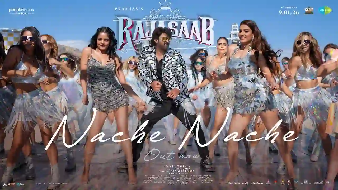 Nache Nache Song Poster from The RajaSaab