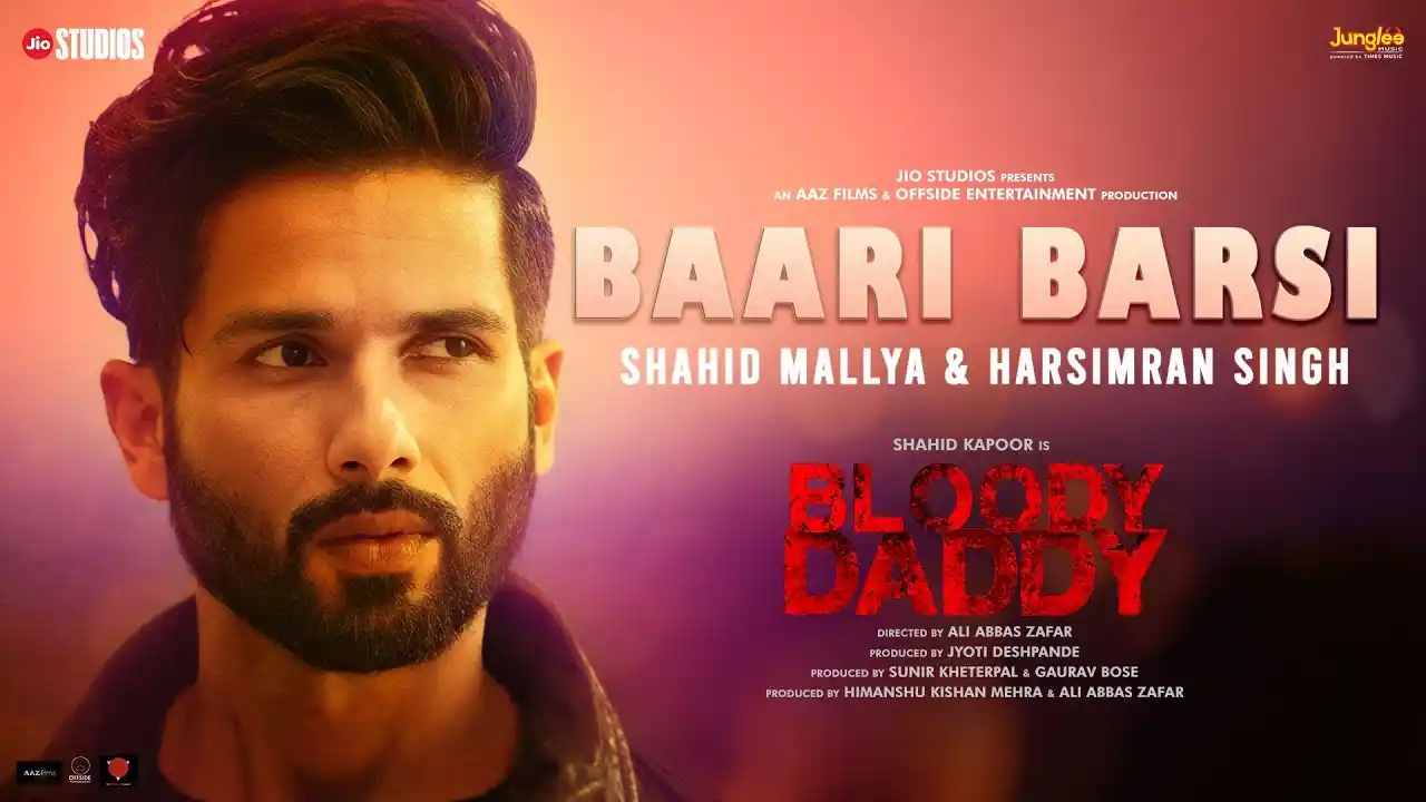 Baari Barsi Song Poster from Bloody Daddy