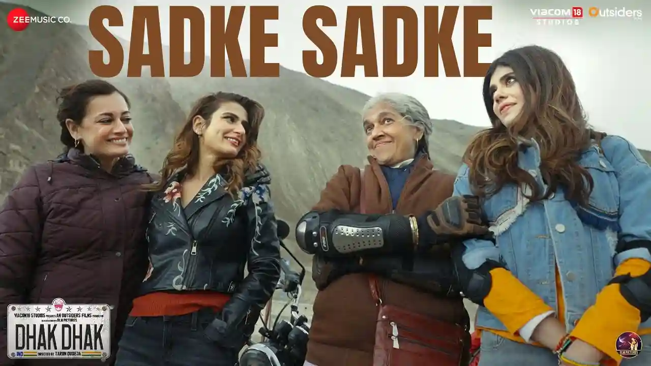Sadke Sadke Song Poster from Dhak Dhak
