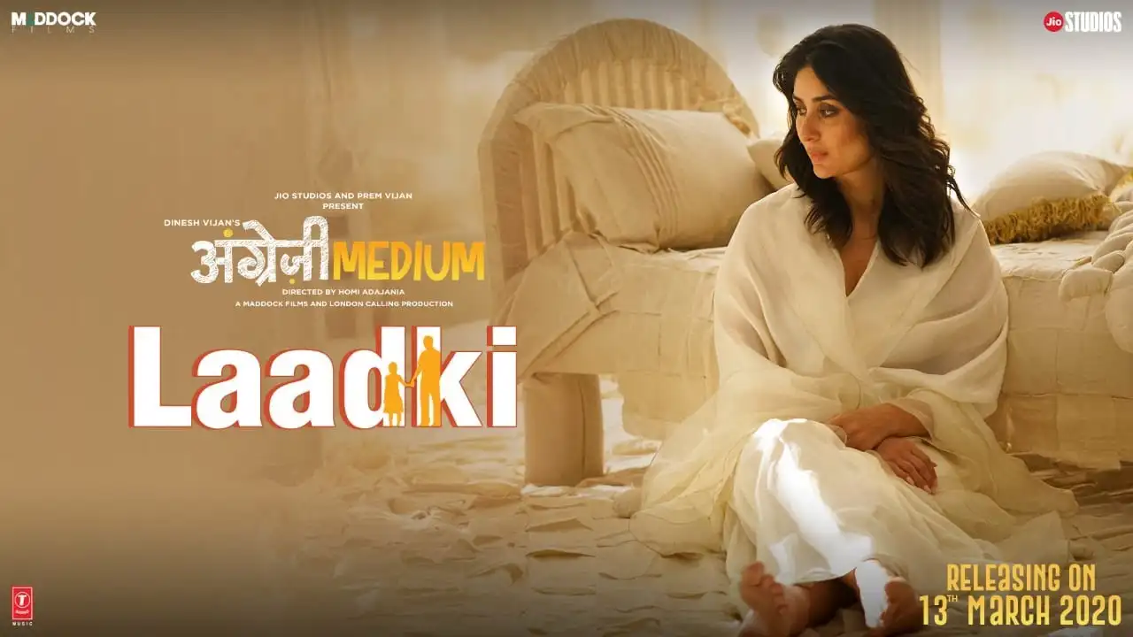Teri Laadki Main Song Poster from Angrezi Medium