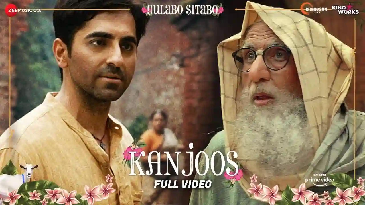 Akal Kitni Ho Kharch Kare Kanjoos Haay Song Poster from Gulabo Sitabo