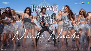 Nache Nache Song Poster from The RajaSaab