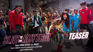 Nora Fatehi के नए गाने Slay to the Rhythm का आधिकारिक टीज़र पोस्टर, पूरा गाना 31 जुलाई 2026 को रिलीज होगा।